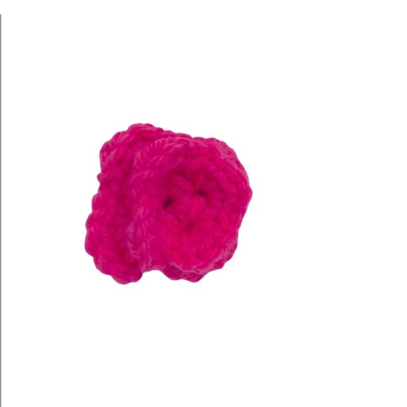 HAND CRAFTED Crocheted Trio Colorful Cat Collar Flowers With Attachment Band - Picture 5 of 8